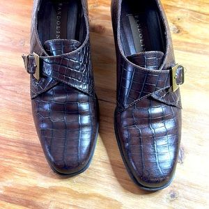 BANDOLINO (MADE IN BRAZIL) BROWN SOFT LEATHER MID HEEL PUMP 8M